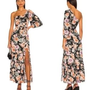 L*Space Josephine Forget Me Not Floral One Shoulder Maxi Dress